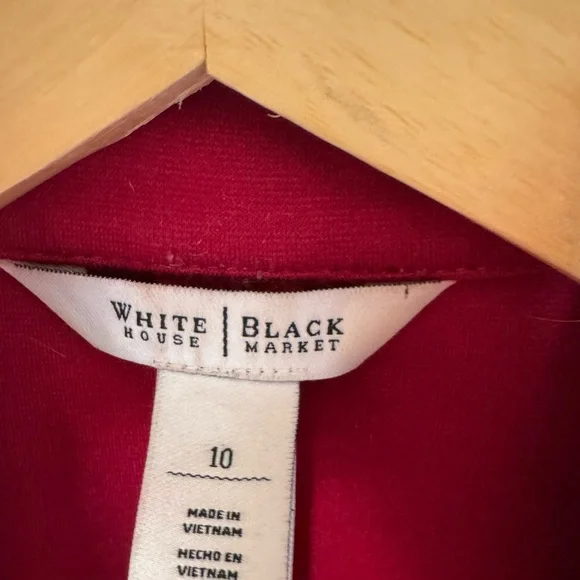 White House black market red military blazer - Picture 5 of 10